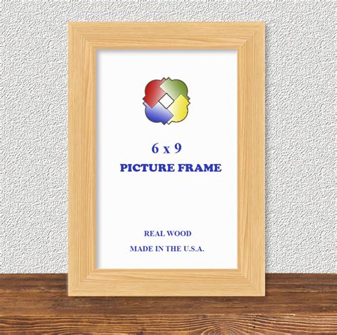6x9 Frame Picture Frame 6x9 Unfinished Wood Frame 6x9 Pine Etsy
