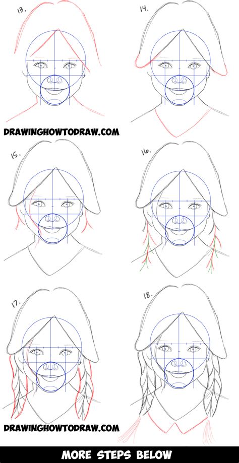 كيفية رسم وجه فتاة صغيرة خطوة بخطوة دروس الرسم 2
