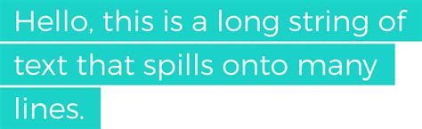 Decorating the glyphs of the text once typeset according to font and the style of text decorations must remain the same on all decorations originating from a given element, even if. Multi-line Padded Text with the CSS box-decoration-break ...