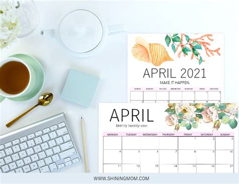 Free Printable April 2021 Calendar 12 Awesome Designs Laptrinhx News