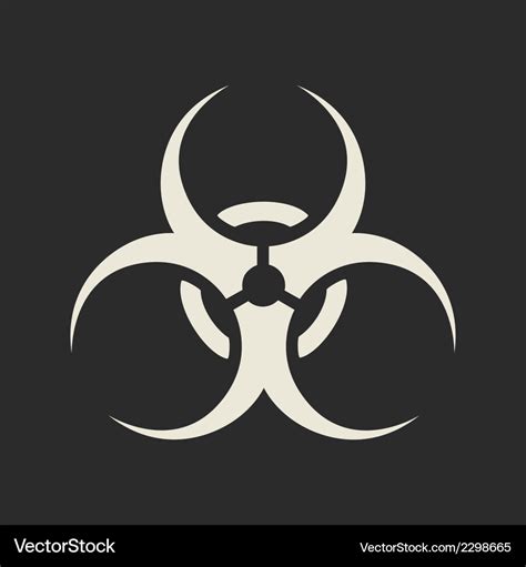 Biohazard Symbol Icon Royalty Free Vector Image