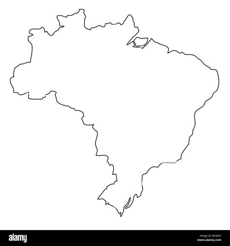 Outline Map Of Brazil Stock Photo Alamy