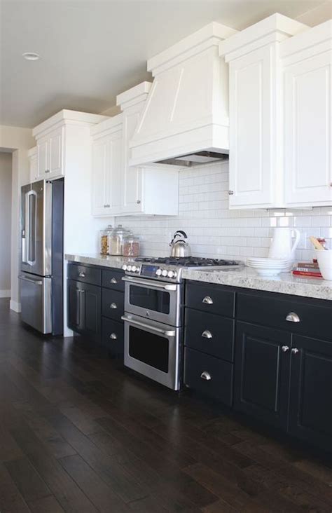 Hodedah long standing kitchen cabinet with top & bottom enclosed cabinet space, one drawer, large open space for microwave, white 3.9 out of 5 stars 4,011 $129.00 $ 129. Love the white up top to brighten and the dark bottom ...