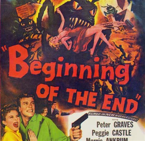 Beginning Of The End 1950s Sci Fi Horror Movie Poster Full Etsy