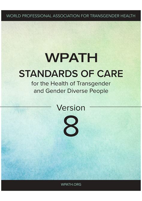 Standards Of Care Wpath World Professional Association For