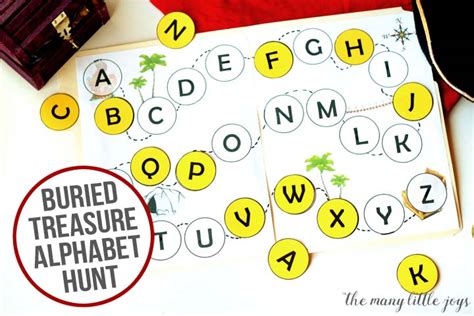 Pirate Alphabet Treasure Hunt Preschool Game The Many Little Joys