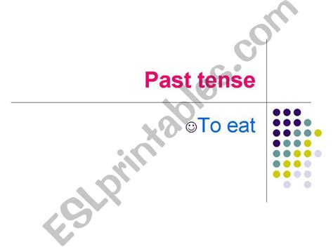 Esl English Powerpoints Past Tense To Eat
