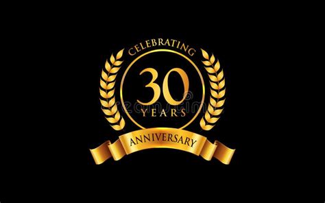 30th Years Anniversary Logo Design Stock Vector Illustration Of