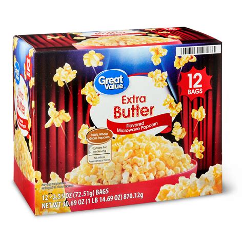 ( target , $139.99 ) 9. Great Value Extra Butter Flavored Microwave Popcorn, 12 ...