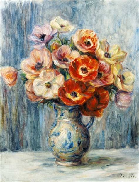 Bouquet Of Flowers Into Ceramic Jug Pierre Auguste Renoir As Art