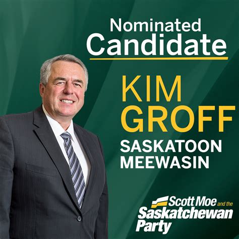 Saskatchewan Party On Twitter Congratulations To Kim Groff Who Won A