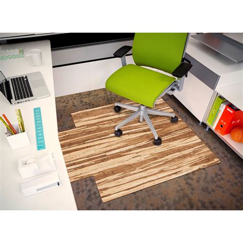 Bamboo chair mats improve the work area by increasing chair movement while protecting the floor they cover. Strand Bamboo Roll-Up Chair Mat with Lip (44 x 52), Brown ...