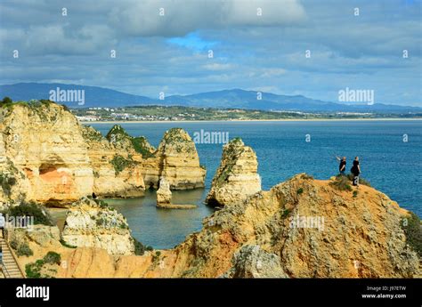 Iconic Cliffs Of Ponta Da Piedade Lagos Algarve Portugal Stock Photo