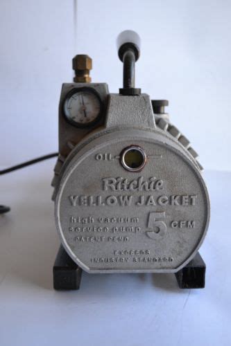Ritchie Yellow Jacket 5 Cfm Vacuum Pump 93000 2 Stage Thermal Overload