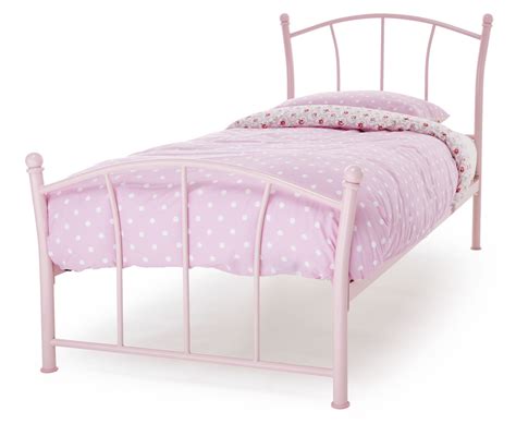 Valletta Pink Metal Bed Frame Sensation Sleep Beds And Mattresses