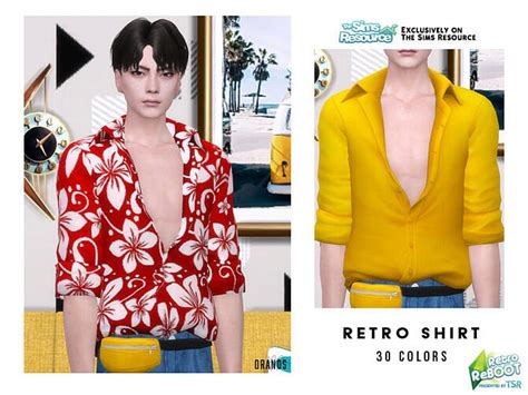 Retro Shirt By Oranostr At Tsr Sims 4 Updates