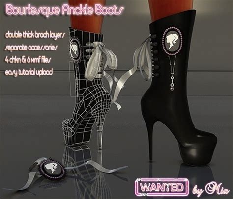 Bourlesque Anckle Boots Full Pack Imvu Mesh Payhip