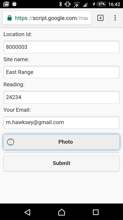 Submits the form to apps script self.submitform = function(){ togglesubmitbutton(true); Google Apps Script: The Authentic{ated} Mobile Playground ...