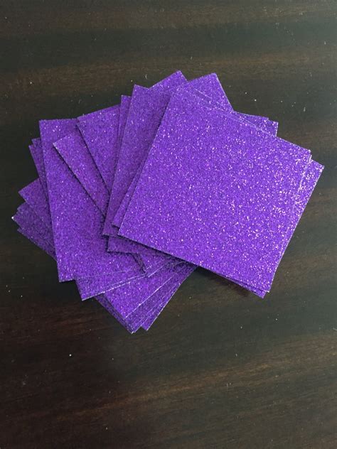 Purple Glitter Cardstock 25 2x2 Glitter Paper Etsy