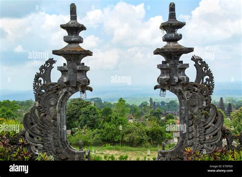 Ancient Gate Inside Besakihs Temple In Bali Indonesia Stock Photo