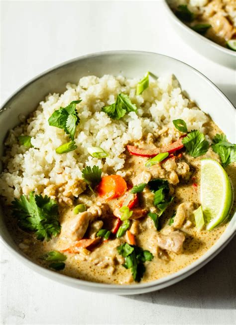 Thai Green Curry With Chicken And Vegetables Whole30 Paleo Dairy