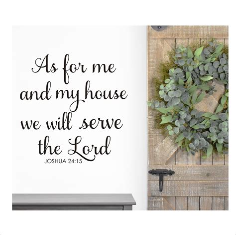 as for me and my house we will serve the lord wall decal vinyl wall decor for living room or