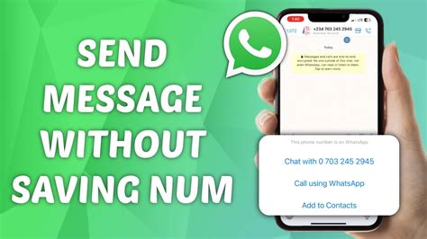 How To Send Whatsapp Message Without Saving Number Youtube