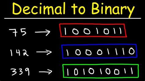 How To Convert Decimal To Binary Youtube