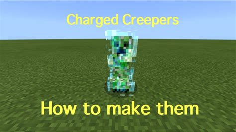 How To Make Charged Creepers In Minecraft Pe Youtube