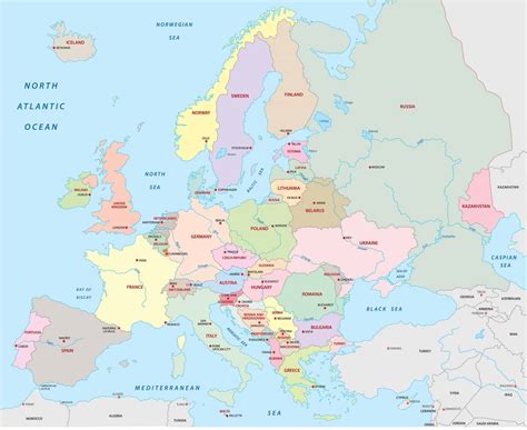 mapa da europa europa destinos