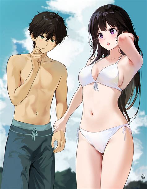 Chitanda Eru And Oreki Houtarou Hyouka Drawn By Meryyangmalgage