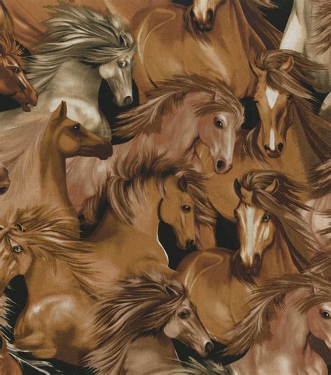 Novelty Cotton Fabric Horses Joann