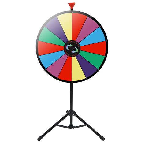 24 Color Prize Wheel Fortune W Folding Tripod Floor Stand Carnival