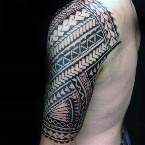 View 41 Half Arm Half Sleeve Tattoo Designs Polynesian