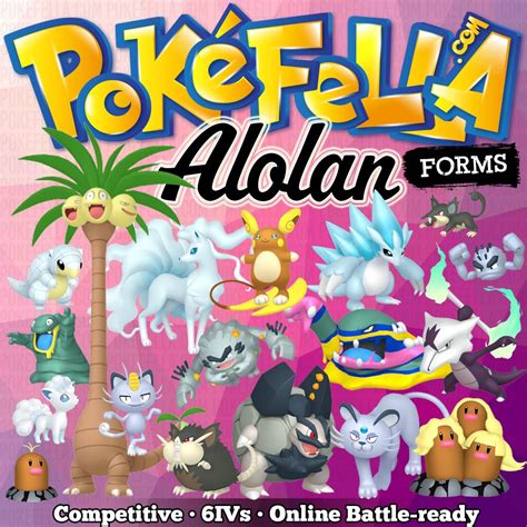 Pokemon All Alolan Forms Video Gaming Video Games Nintendo On Carousell