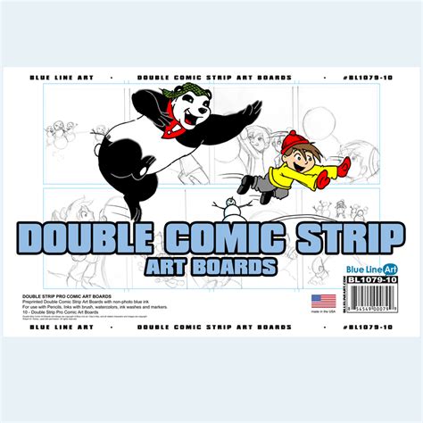 Double Comic Strip Pro Art Boards 11x17 10 Blue Line Pro