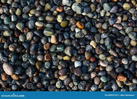 Colored Pebbles Stock Image Image Of Gray Smooth Pebbles 63053133