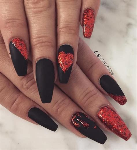 45 Stylish Red And Black Nail Designs Youll Love ️🖤 Be Modish