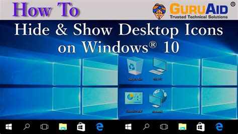 How To Hide Show Desktop Icons On Windows Guruaid Youtube