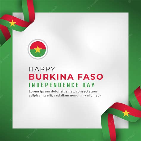 Premium Vector Happy Burkina Faso Independence Day August 5th