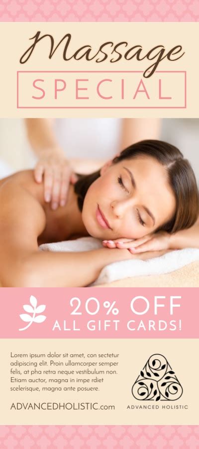 Elegant Massage Price List Flyer Template Mycreativeshop
