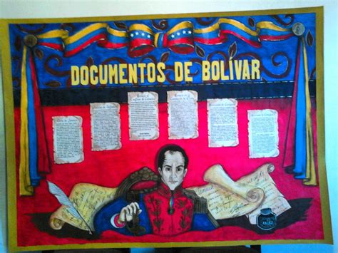 Simon bolivar dibujo lineal en blanco y negro para colorear. Cartelera escolar. Documentos de El Libertador Simón ...