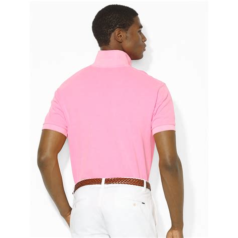 Polo Ralph Lauren Classic Fit Neon Mesh Polo In Electric Pink Pink