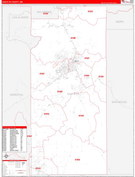 Santa Fe Zip Code Map Map Vectorcampus Map