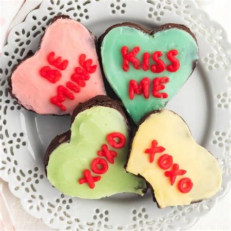 These Conversation Heart Brownies Are A Rich Chocolatey Mess Of Goodness With All Of The