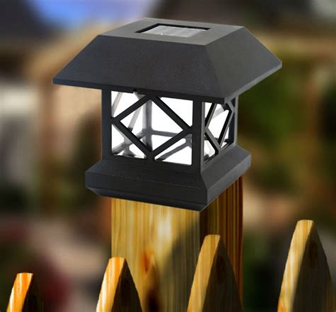 Same day delivery 7 days a week £3.95, or fast store collection. New Outdoor Solar Power LED Wooden Fence Lights,Column ...