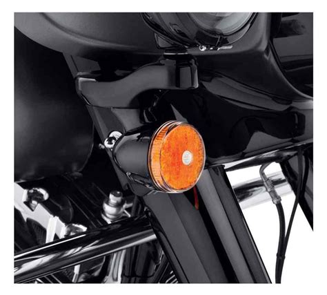 Harley Davidson Led Bullet Turn Signal Kit Front Black W Amber