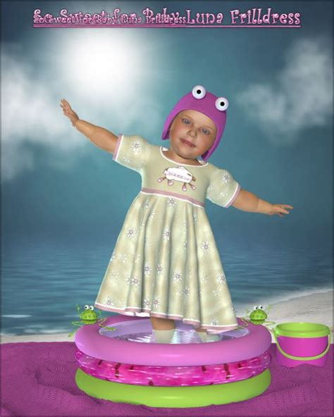 So Sweet For Baby Luna Frill Dress 3d Models For Daz Studio And Poser
