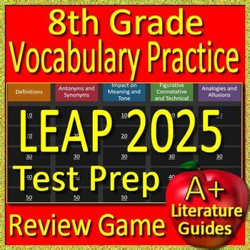 Key benefits of the lumos grade 8 math leap2025 test prep book improves math scores on louisiana educational assessment program (leap2025). 8th Grade LEAP 2025 Test Prep Reading Vocabulary Practice Review Game