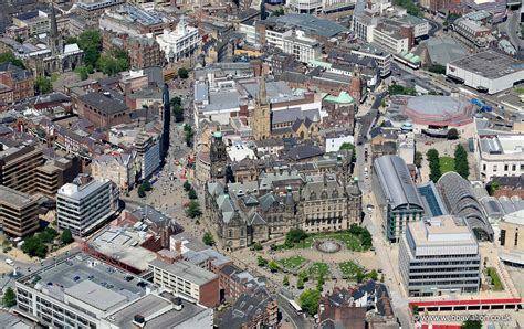 City Centre Sheffield From The Air Aerial Photographs Of Great